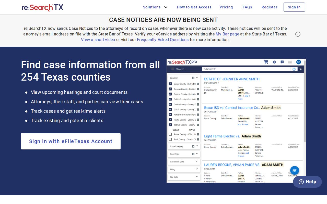 Hamilton County docket search statewide access