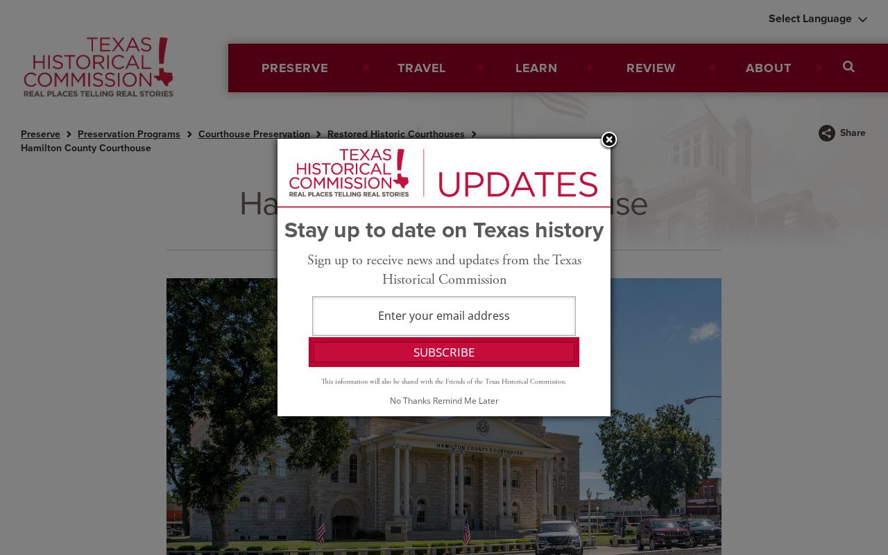 Hamilton court records and restored Hamilton County Courthouse