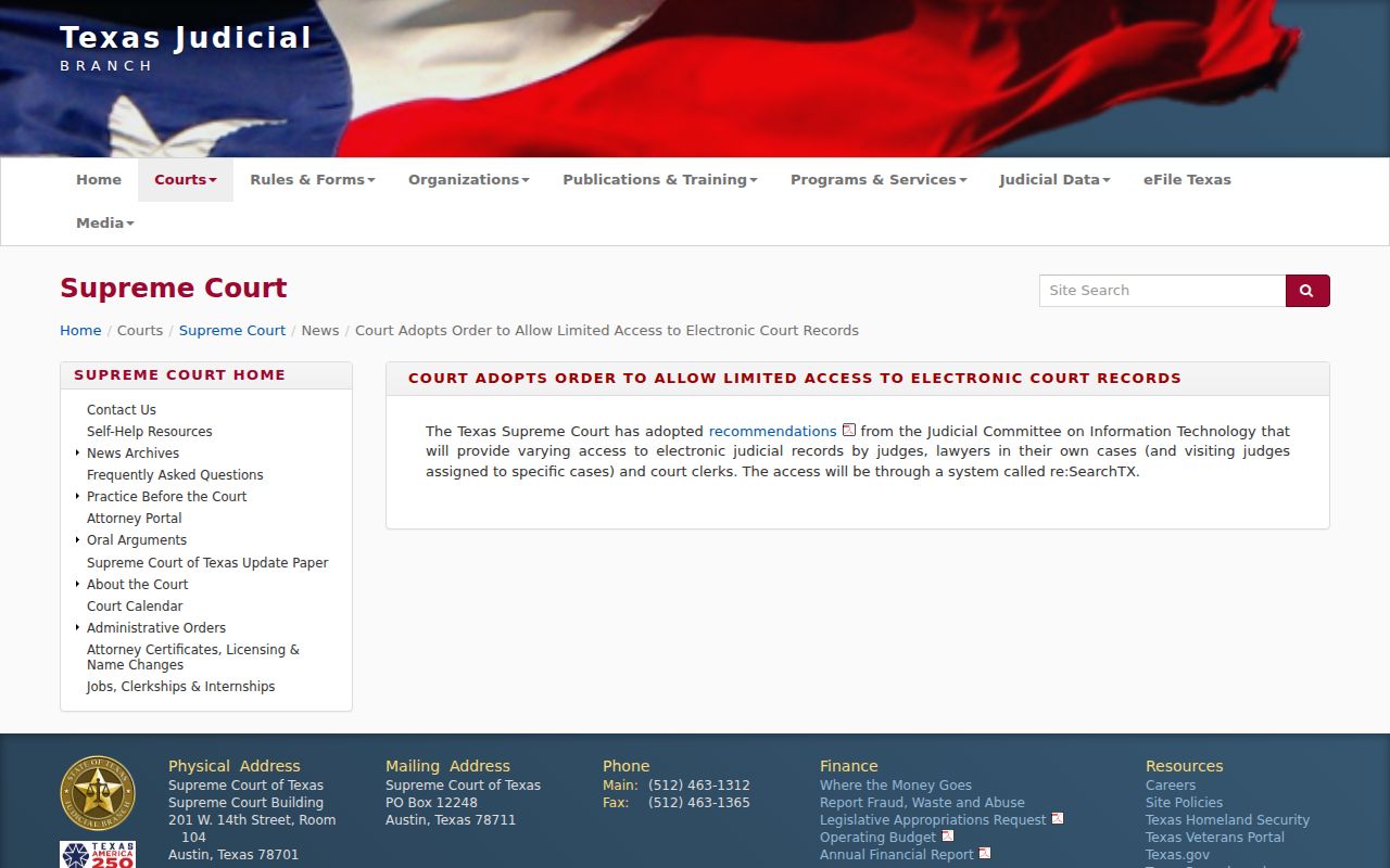 Hamilton County court records role-based electronic access