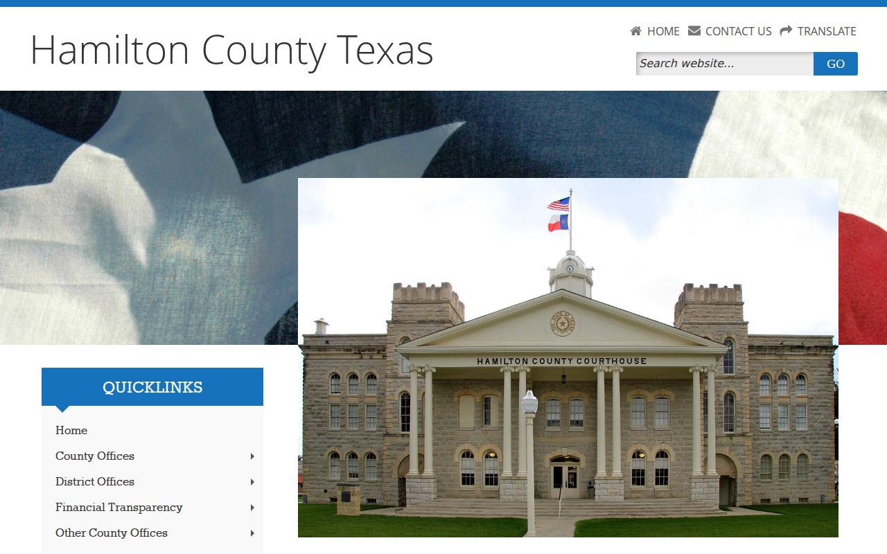 Hamilton County court docket county seat and courthouse source
